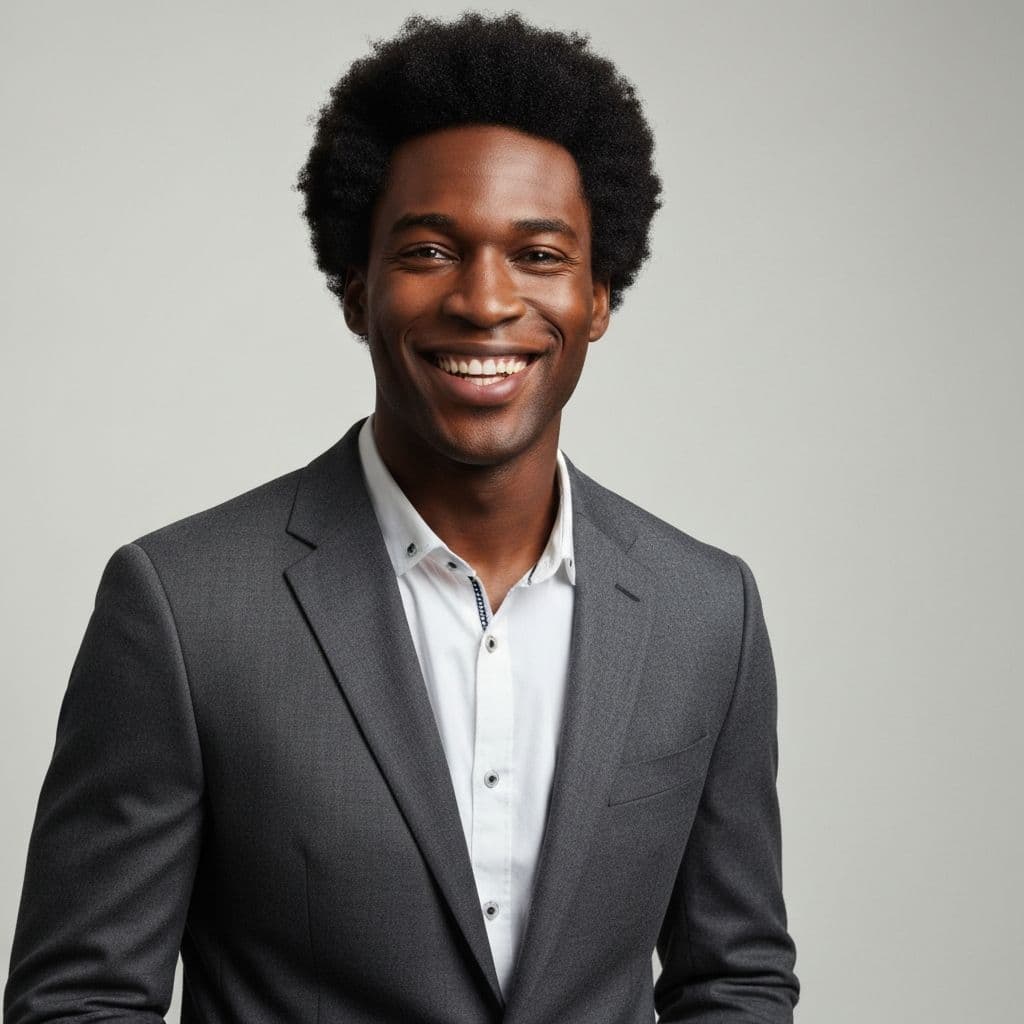 Woman virtually trying on hairstyles with AI technology